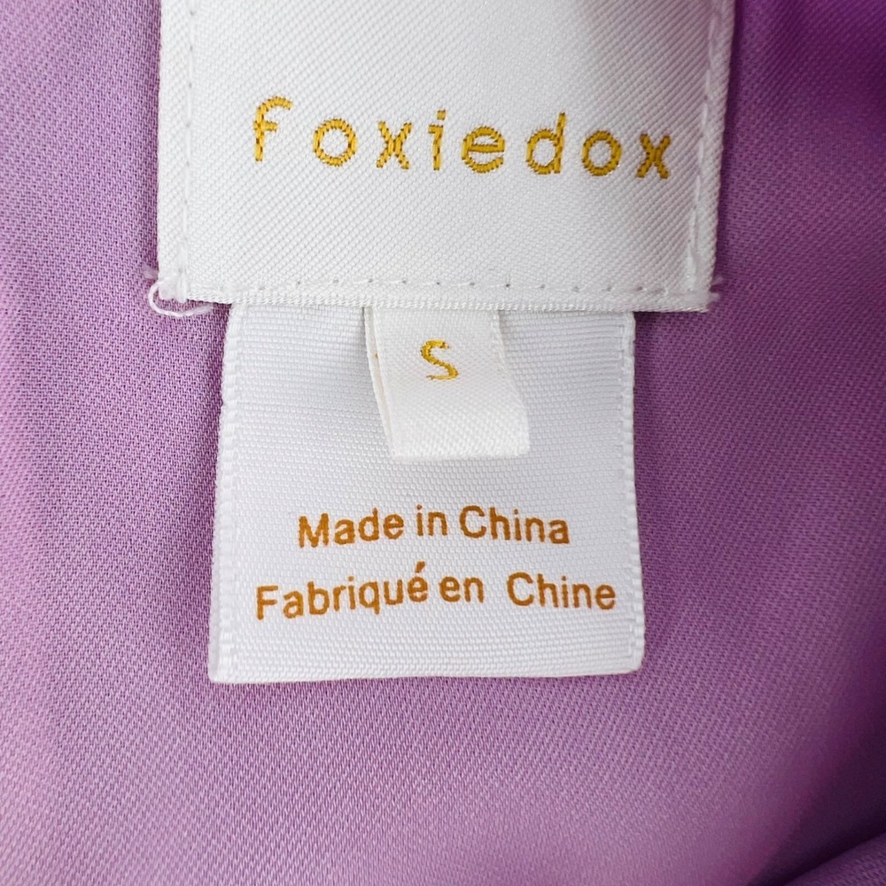 foxiedox Lavender Embroidered Long Sleeve Dress - Picture 3 of 8